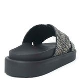 Papete Anatômica Duas Tiras Brilho Rocker Preta C 30380 0035 0001 Anacapri